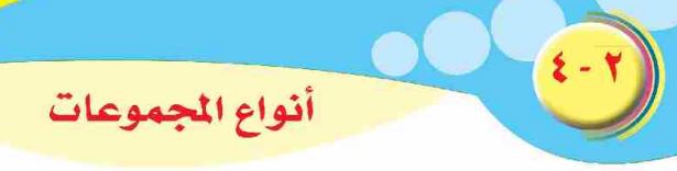 الدرس الرابع: أنواع المجموعات
